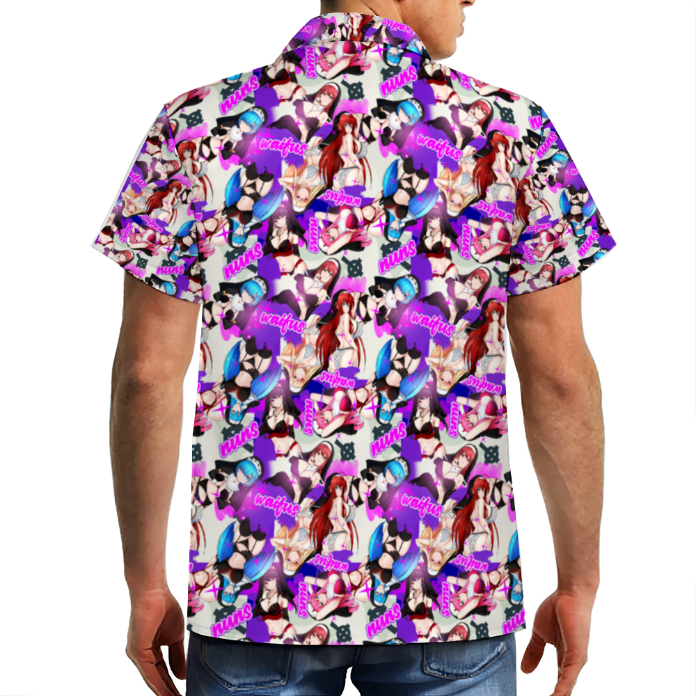 Lingerie Nun Short Sleeve Hawaiian Shirt