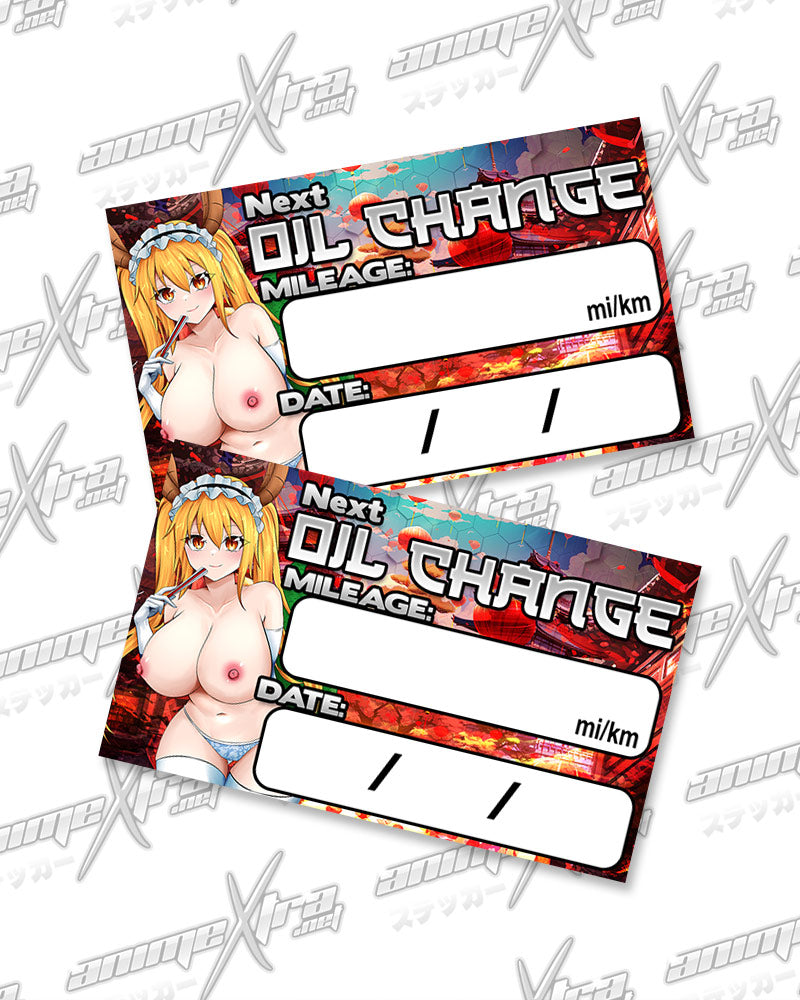 Tohru Dragon Oil Change Stickers