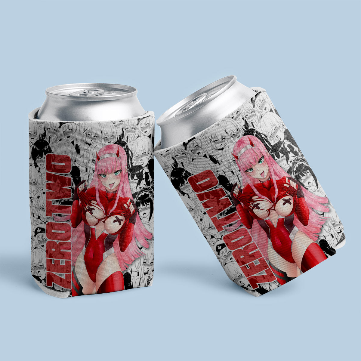 Ahegao Zero Two Can Coolers