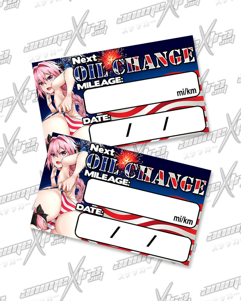 Astolfo American Booty Oil Change Stickers