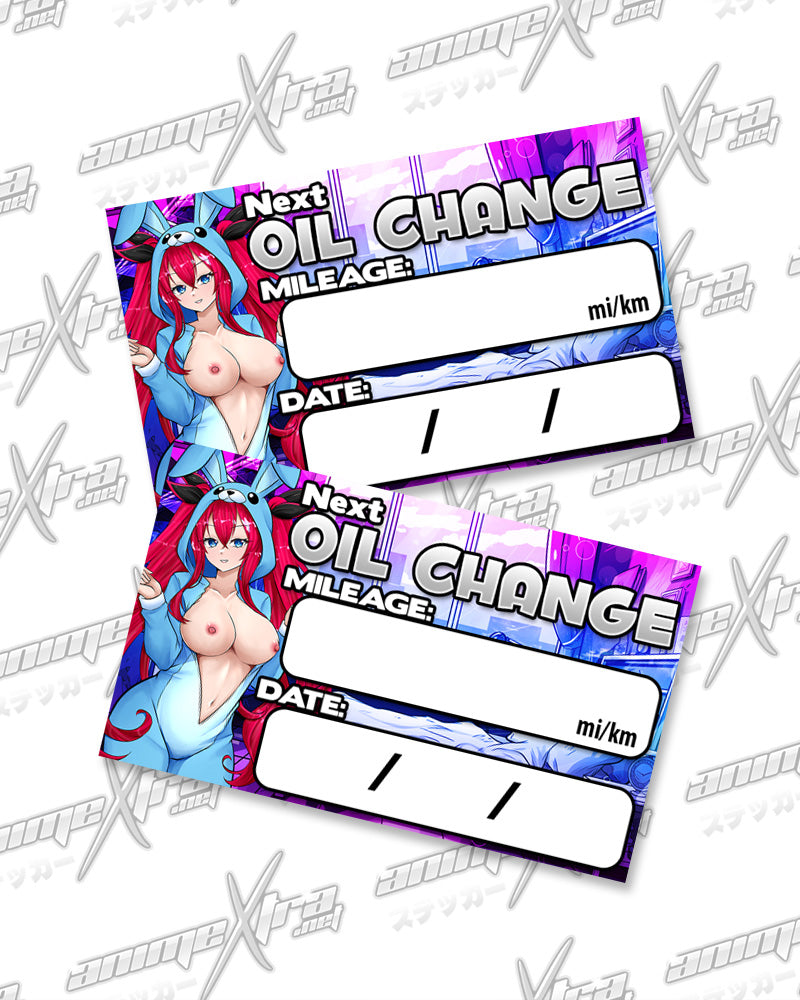 Ayaka Bunny Jammies Oil Change Stickers