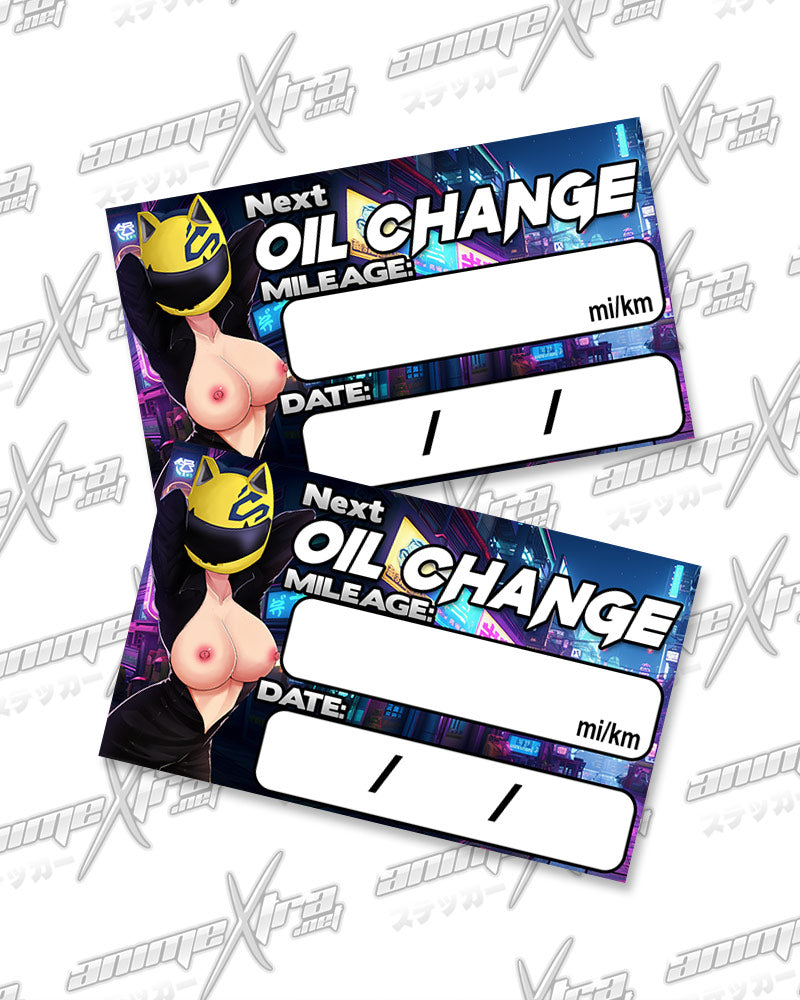Celty Helmet Oil Change Stickers