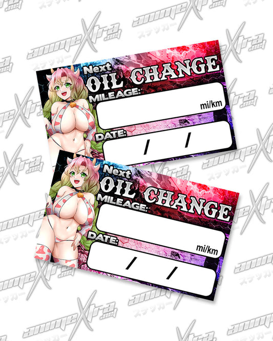 Cowgirl Mitsuri Oil Change Stickers
