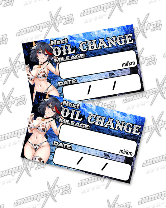 Cowgirl Ryuko Oil Change Stickers