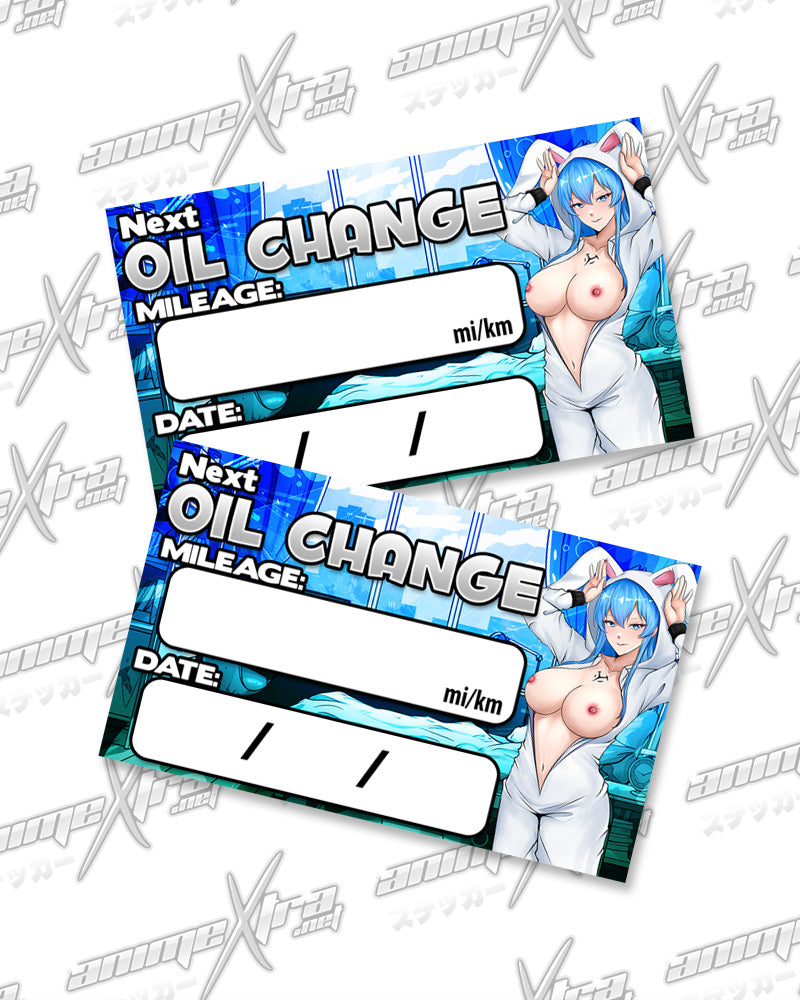 Esdeath Bunny Jammies Oil Change Stickers