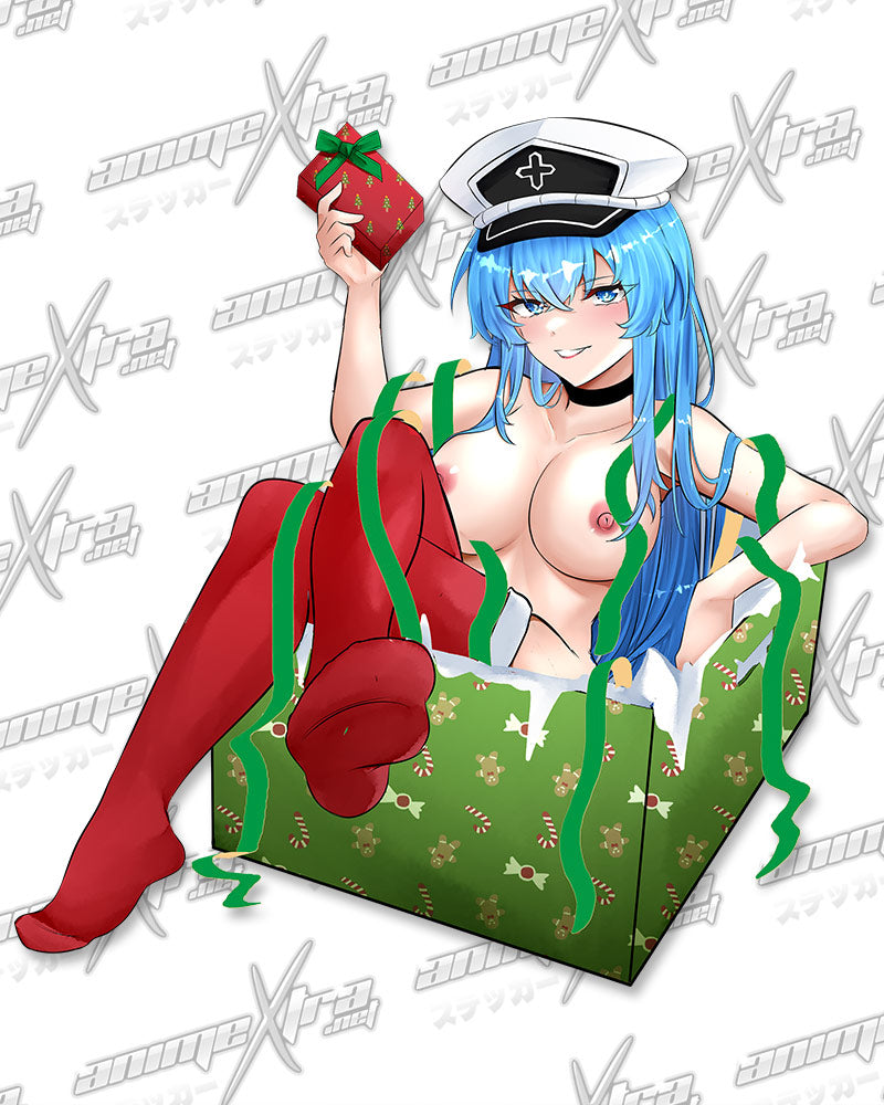 Esdeath Unwrapped Xmas Kiss Cuts