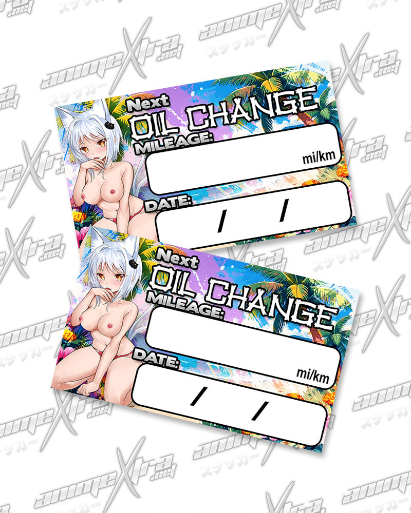 Koneko Bikini Oil Change Stickers