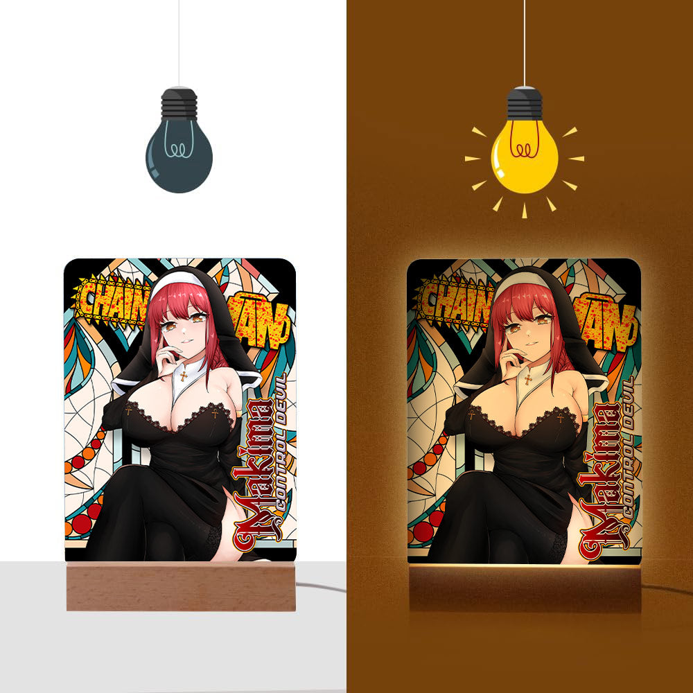 Makima Nun Photo Lamp