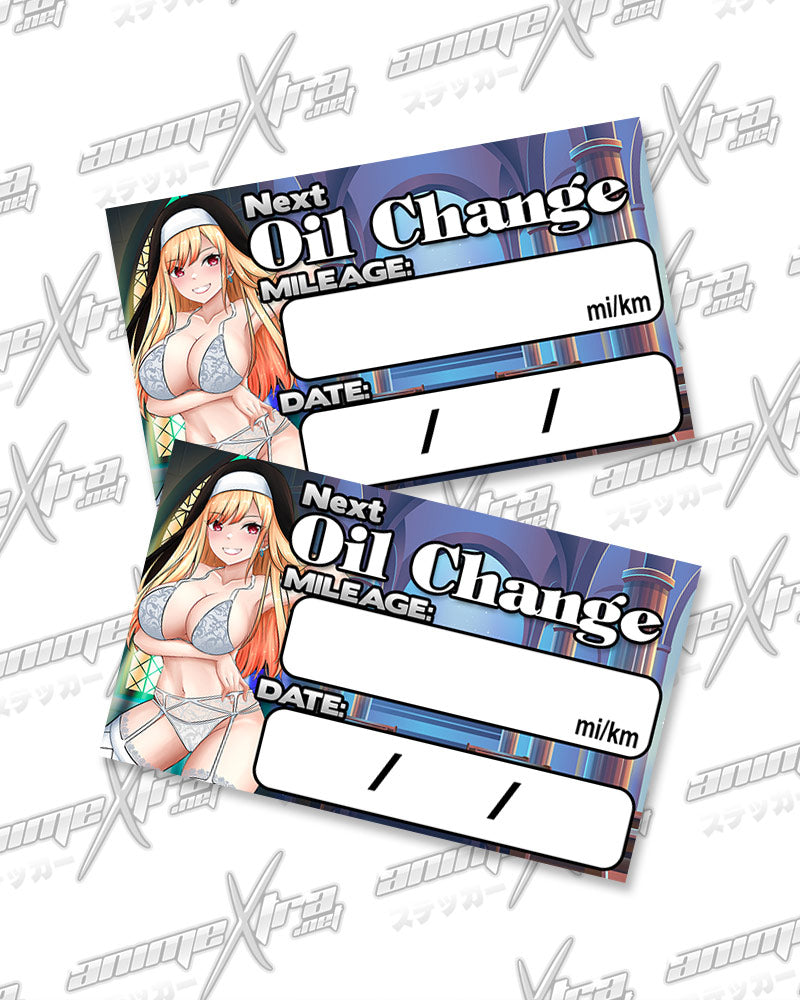 Marin Nun Oil Change Sticker