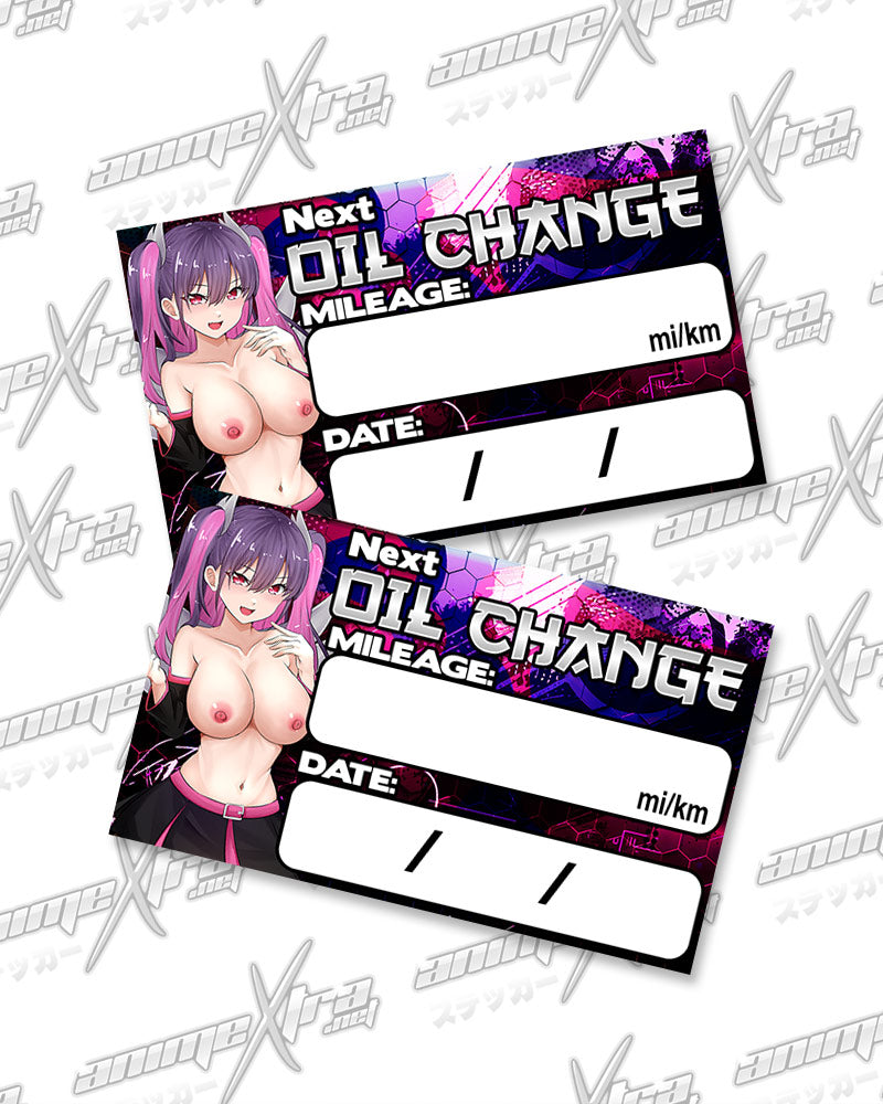 Mikari Oil Change Stickers