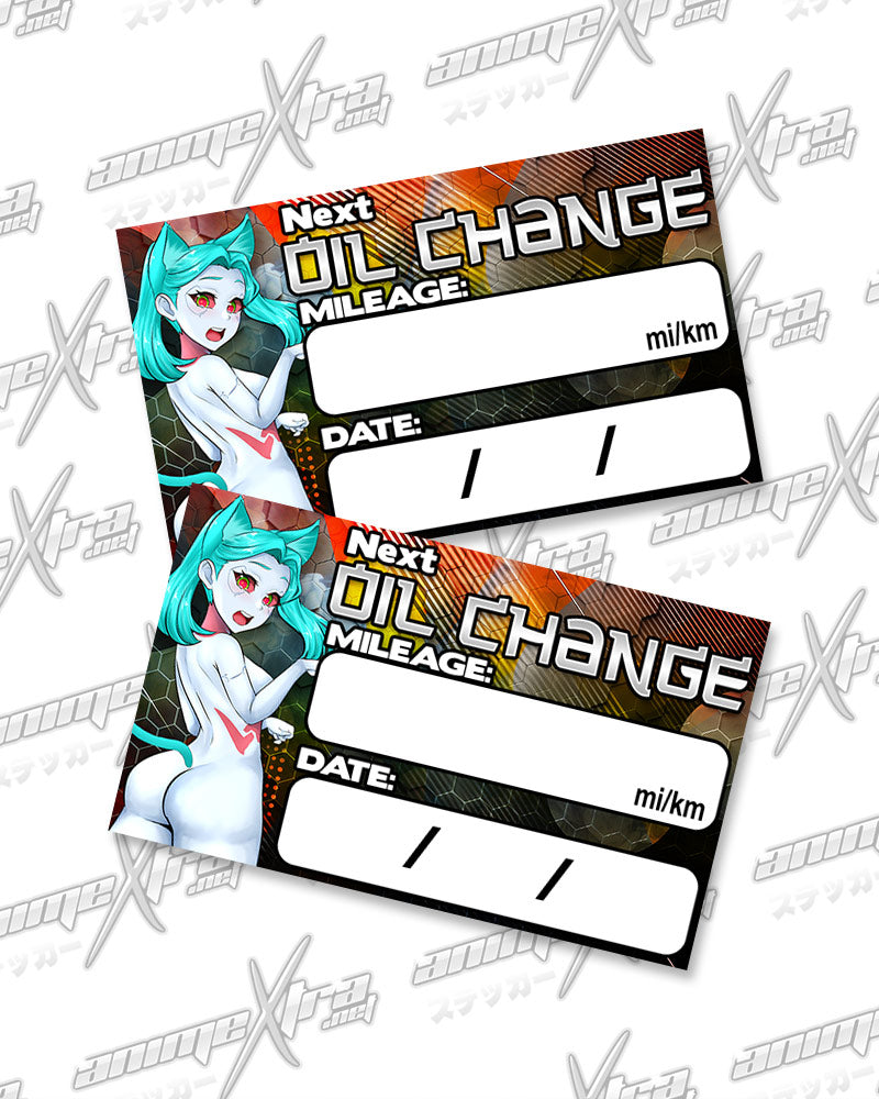 Rebecca Neko Oil Change Sticker