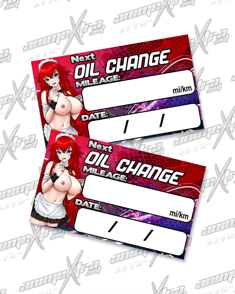 Rias Maid Oil Change Stickers