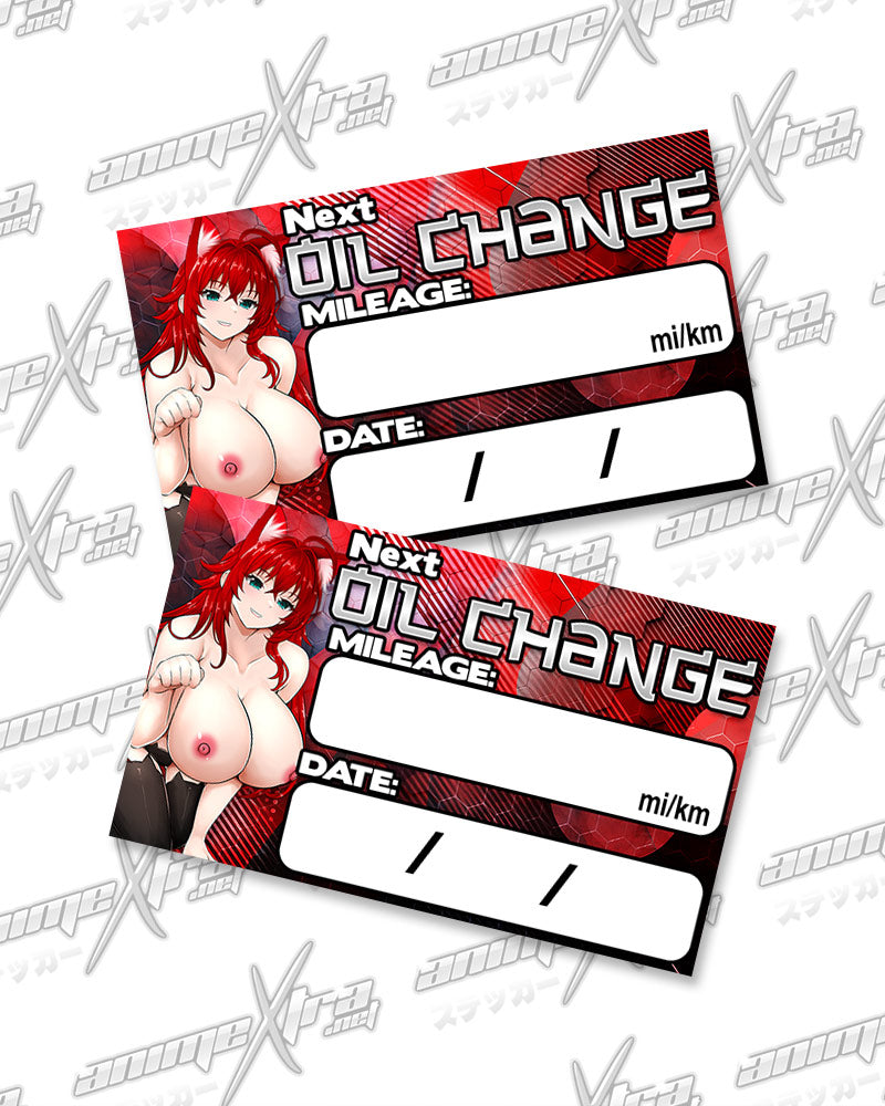 Rias Neko Oil Change Sticker