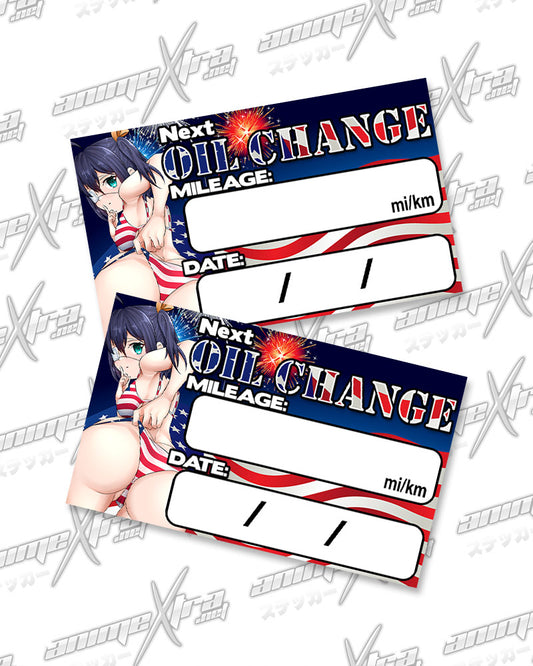 Rikka American Booty Oil Change Stickers