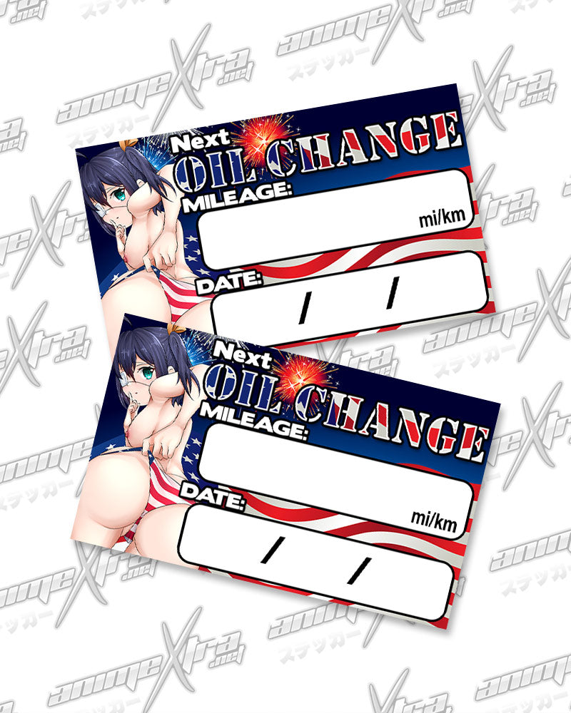 Rikka American Booty Oil Change Stickers