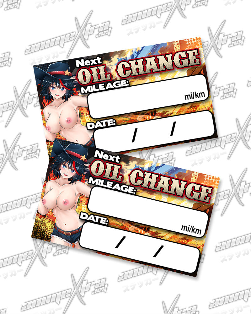 Ryuko Western Waifus Oil Change Stickers