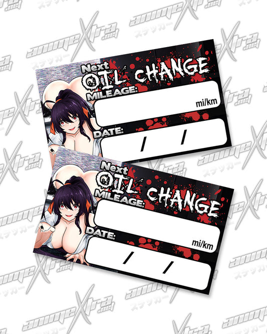 Sadako Akeno Oil Change Stickers