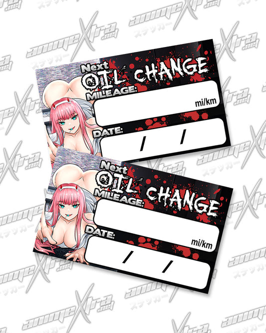 Sadako Zero Two Oil Change Stickers