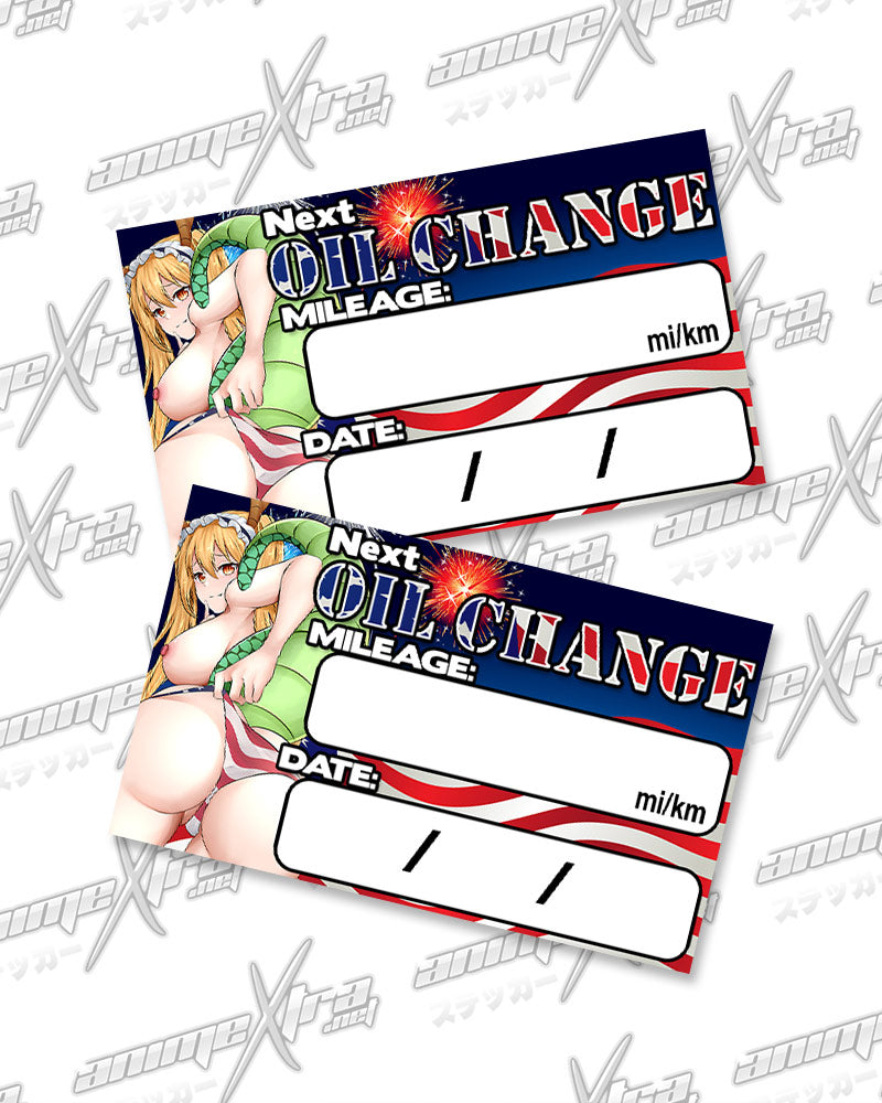 Tohru American Booty Oil Change Stickers
