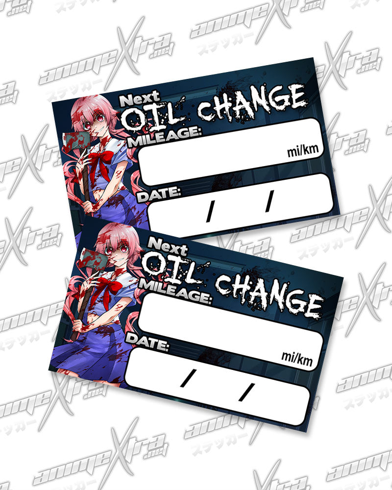 Yuno Gasai Oil Change Stickers