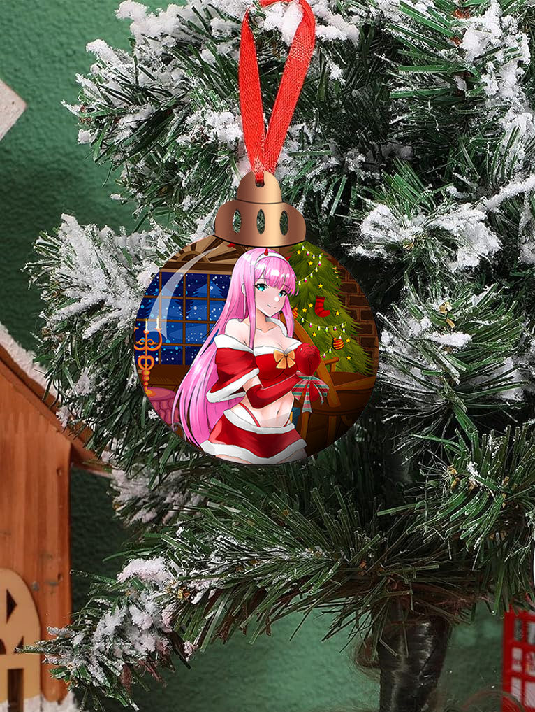 Zero Two Santa Christmas Ornaments