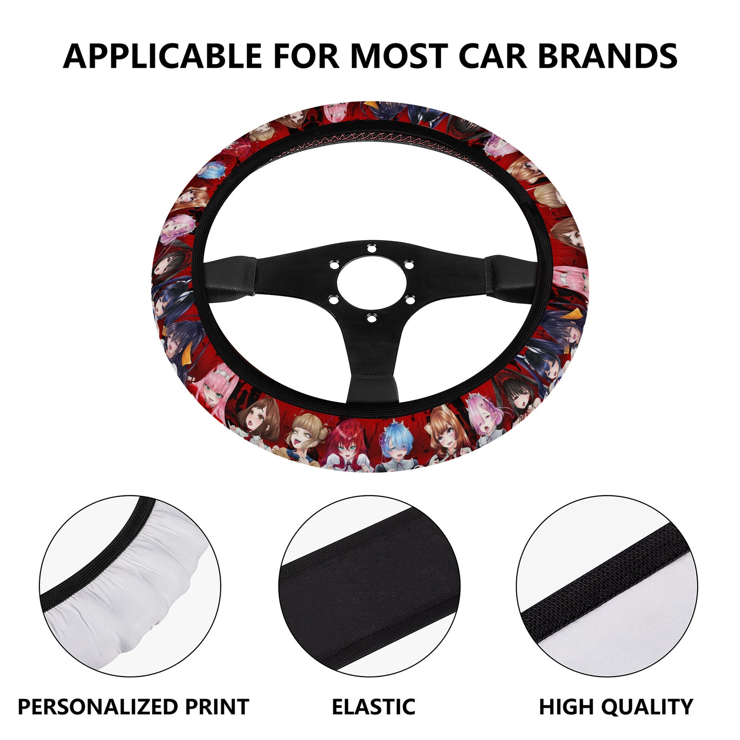 Ahegao Steering Wheel Covers