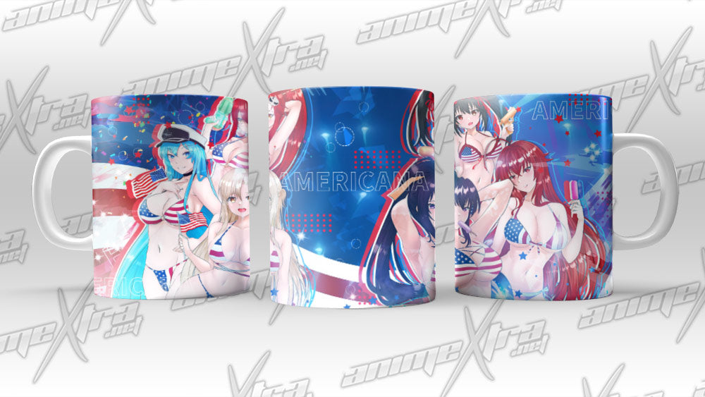 Americana Waifus Color Changing Mugs
