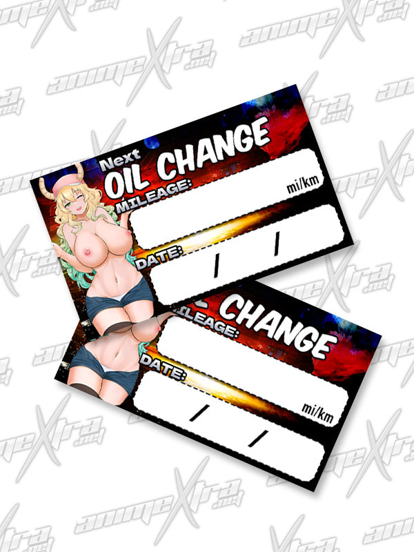 Lucoa Oil Change Sticker