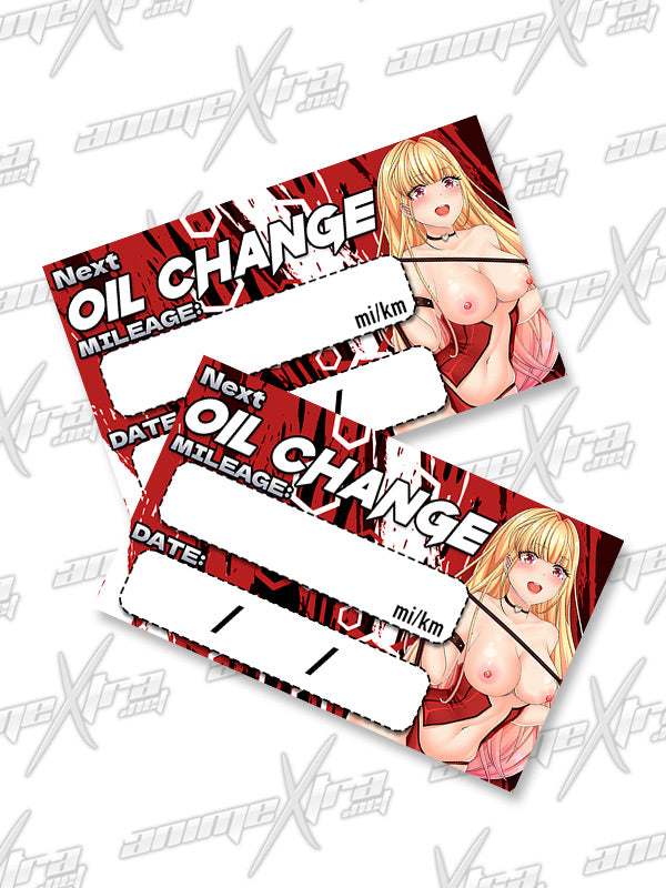 Marin Domme Oil Change Sticker