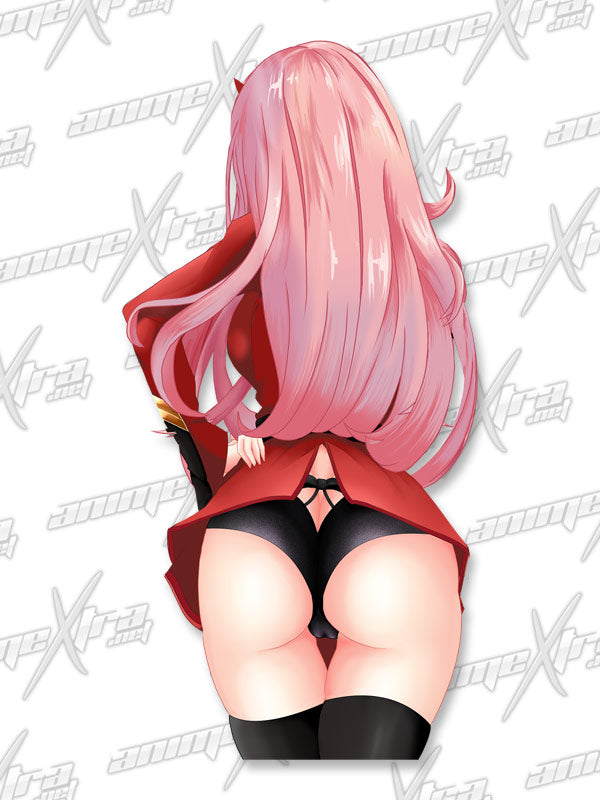 Zero Two Uniform Back Kiss Cut