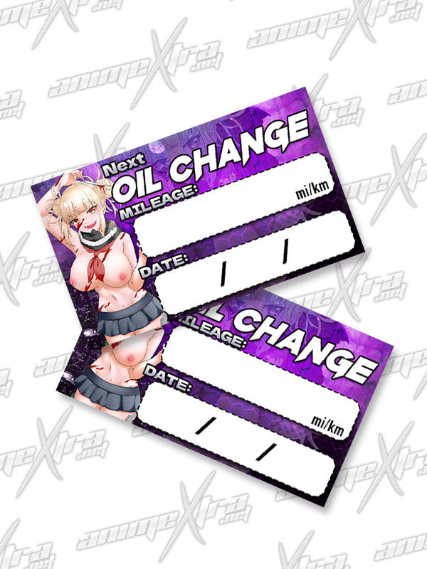Toga Oil Change Sticker