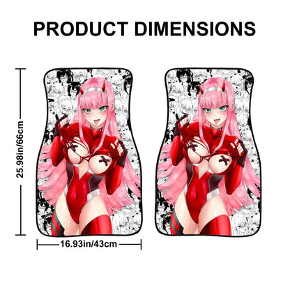 Ahegao Zero Two Car Floor Mats