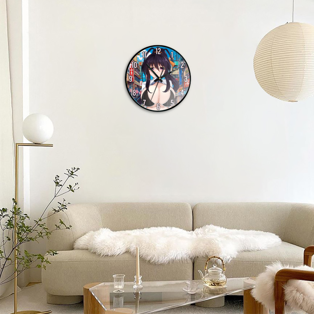 Akeno Busty Flasher Wall Clock