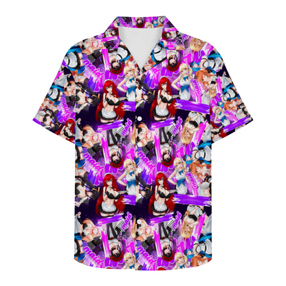 Maid Waifus Short Sleeve Hawaiian Shirt