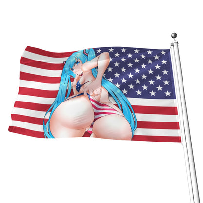 Hatsune Miku American Booty Flag