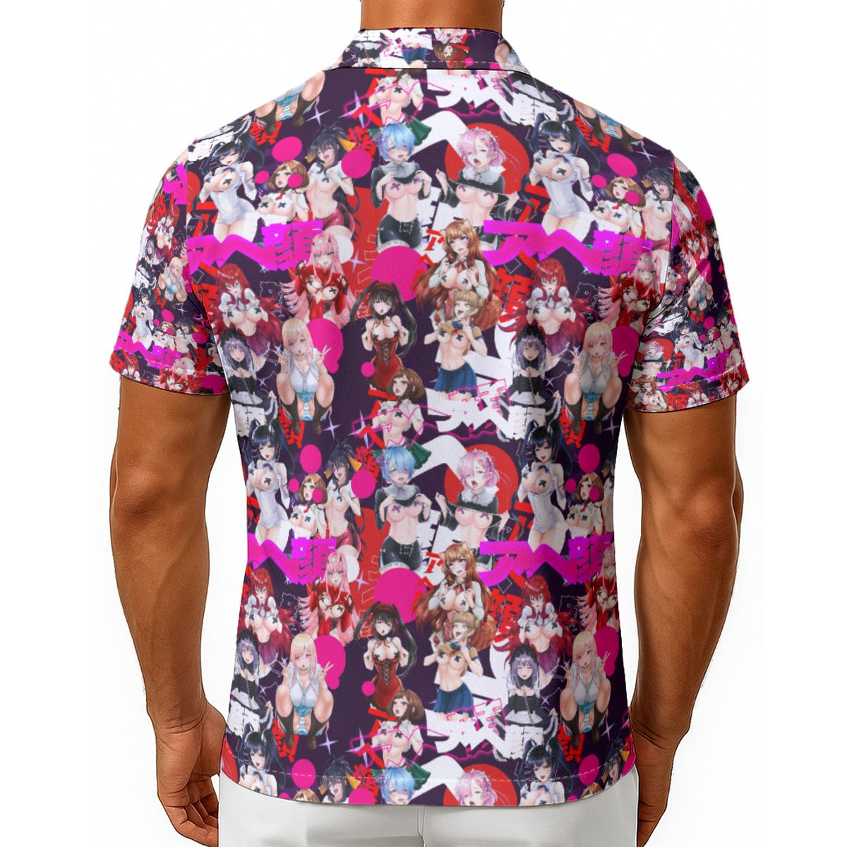 Ahegao Short Sleeve Hawaiian Shirt