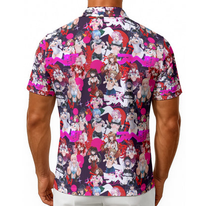 Ahegao Short Sleeve Hawaiian Shirt