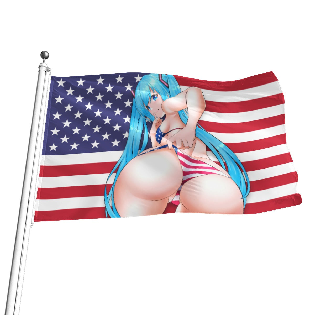 Hatsune Miku American Booty Flag