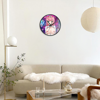 Zero Two Busty Flasher NSFW Wall Clock