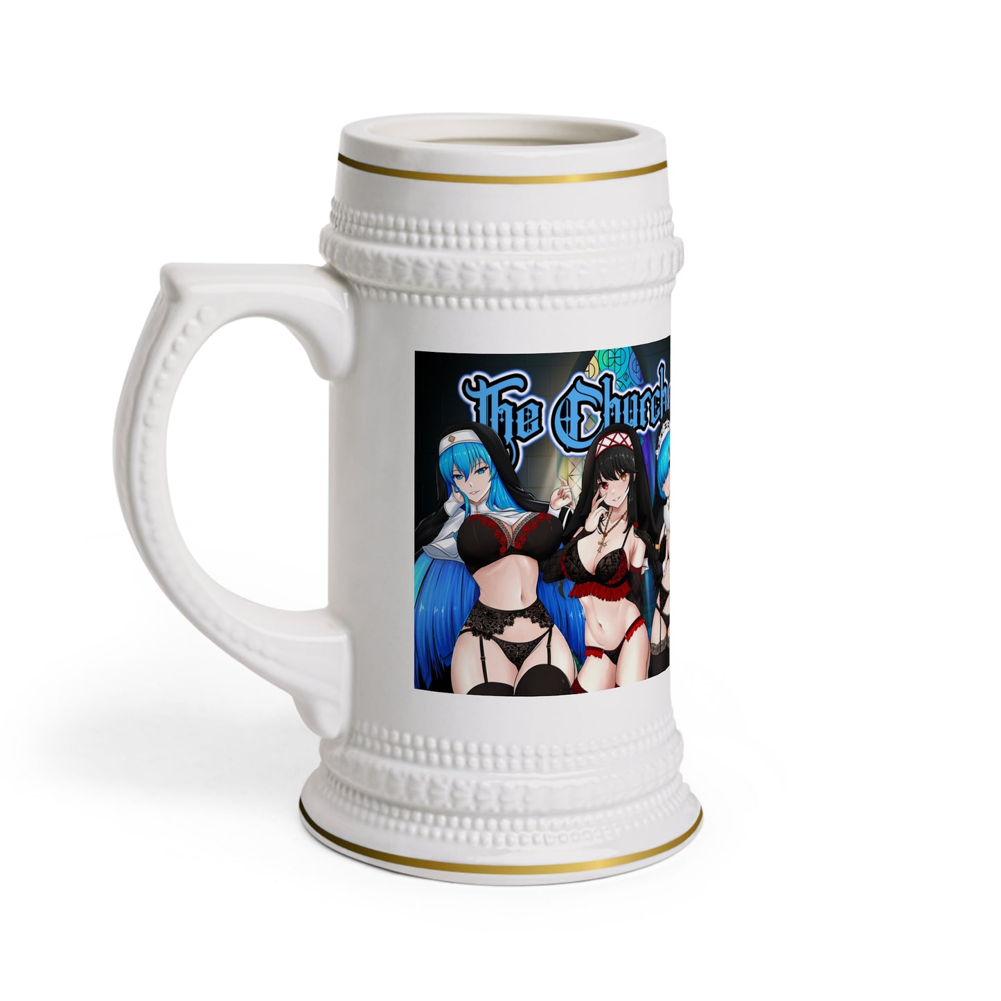 Holy Waifus Lingerie Beer Stein