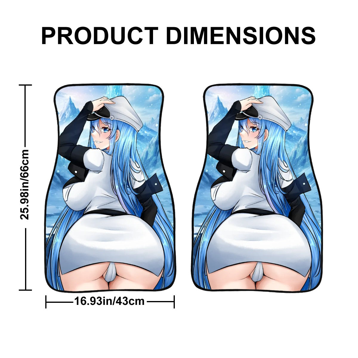 Esdeath Big Booty Car Floor Mats