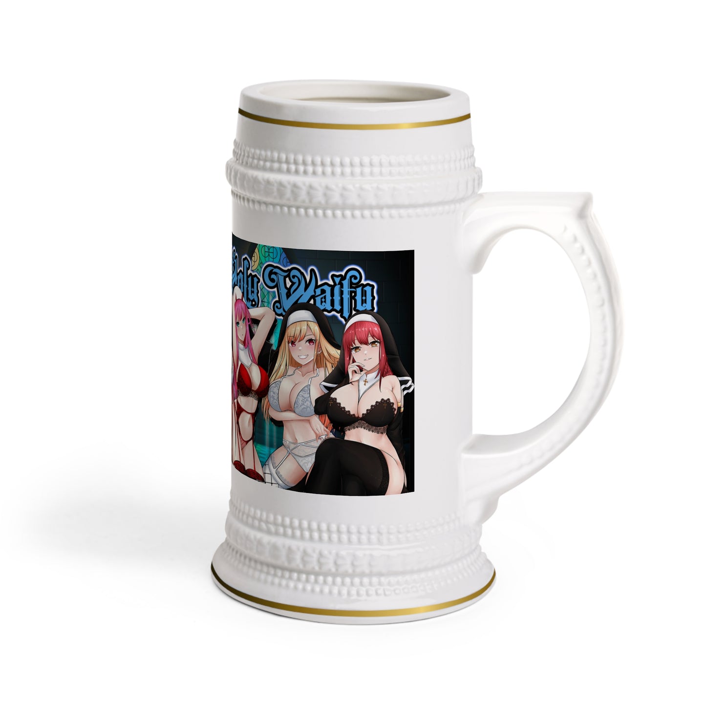 Holy Waifus Lingerie Beer Stein