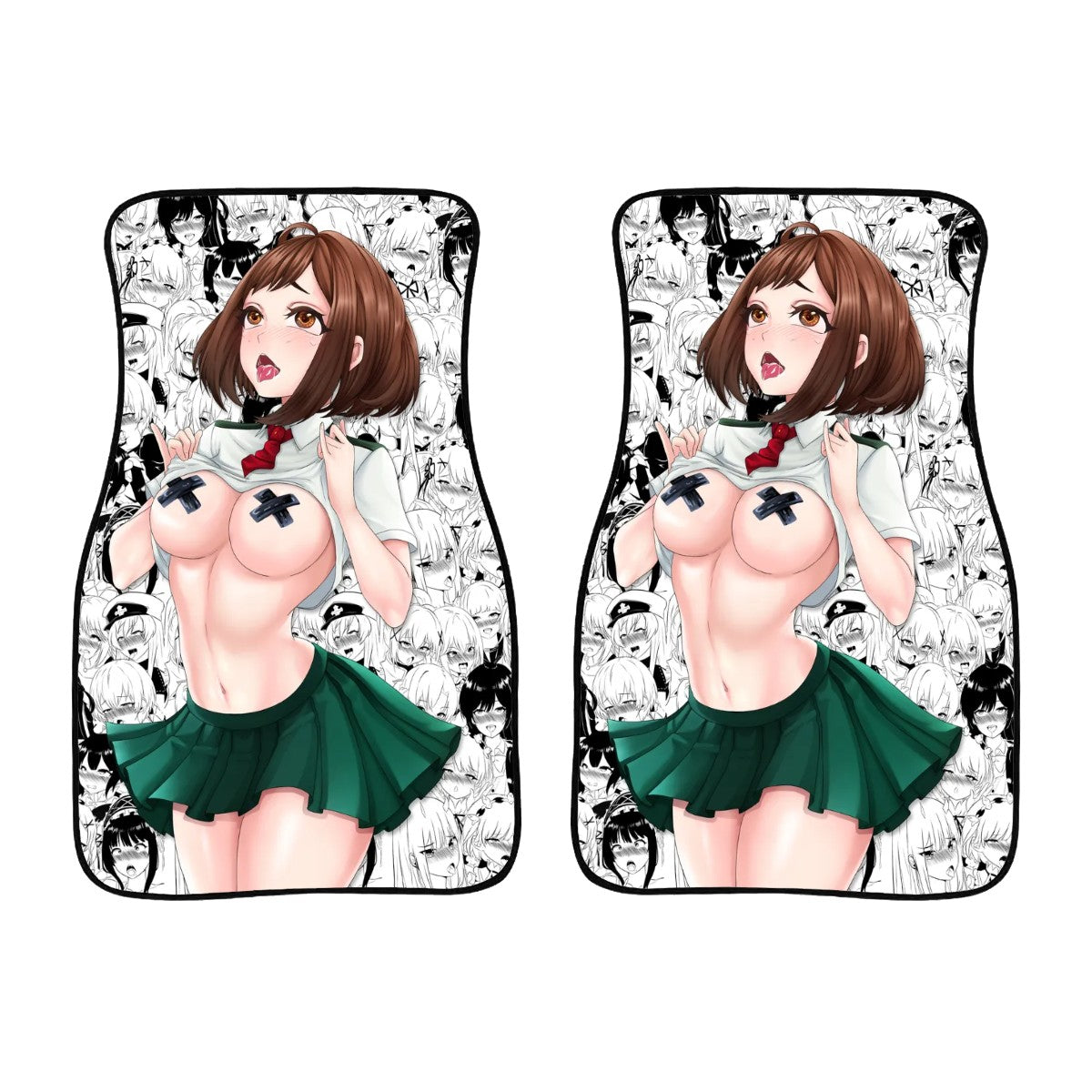 Ahegao Uraraka Car Floor Mats