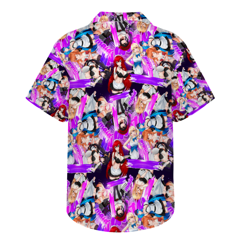 Maid Waifus Short Sleeve Hawaiian Shirt
