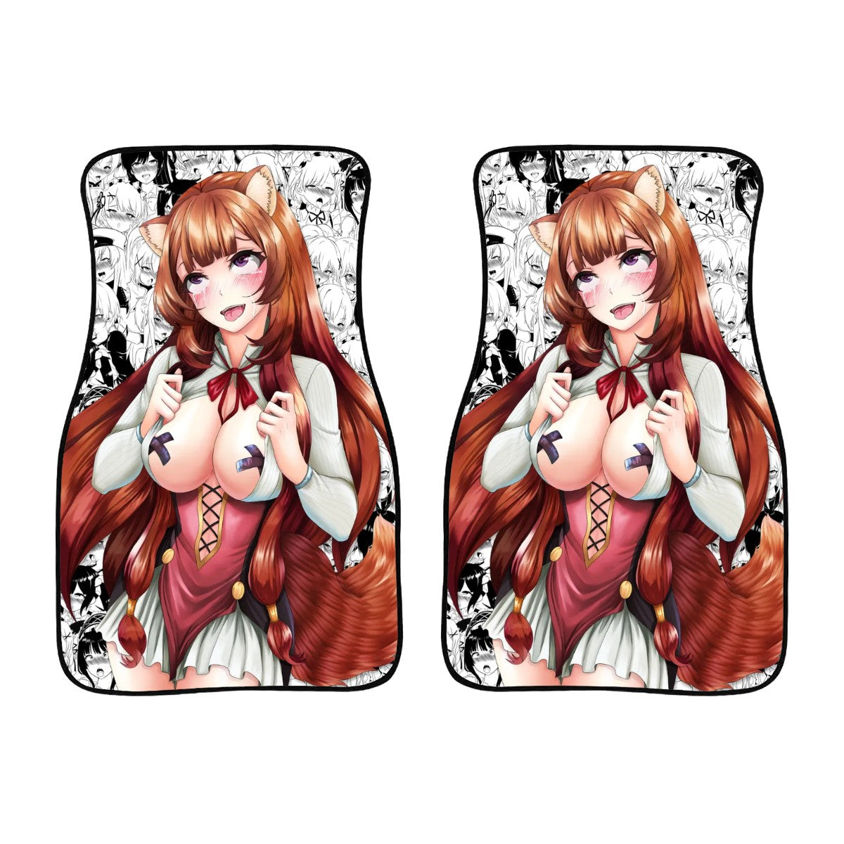 Ahegao Raphtalia Car Floor Mats