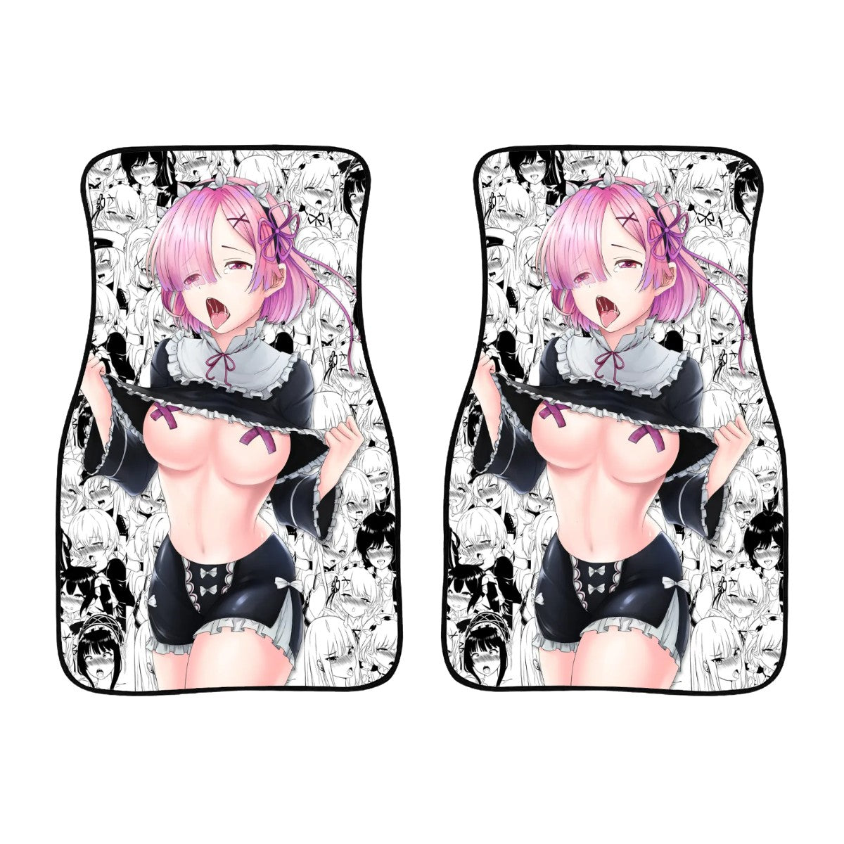 Ahegao Ram Car Floor Mats