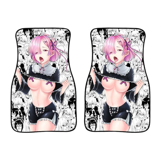 Ahegao Ram Car Floor Mats
