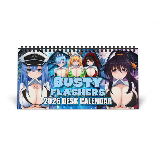 Busty Flashers 2026 Desk Calendar