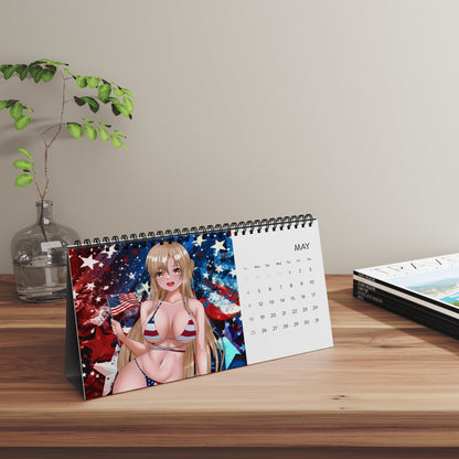 Americana Waifus 2025 Desktop Calendar