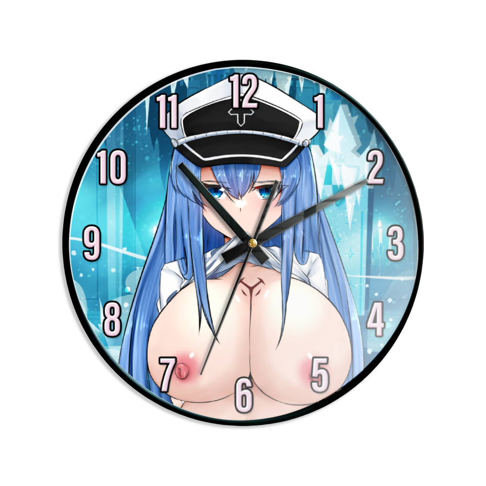 Esdeath Busty Flasher NSFW Wall Clock